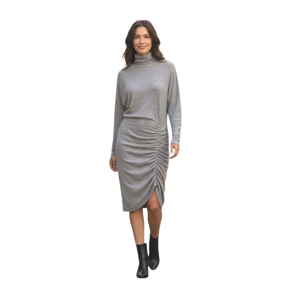 Veronica Beard Womens size Small Ruched Dolman Sleeve Cocktail Turtleneck Dress